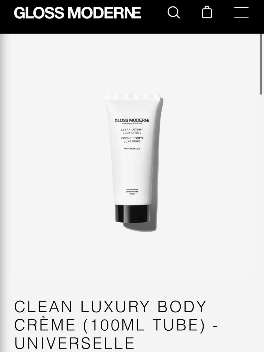 Clean Luxury Body Crème – White